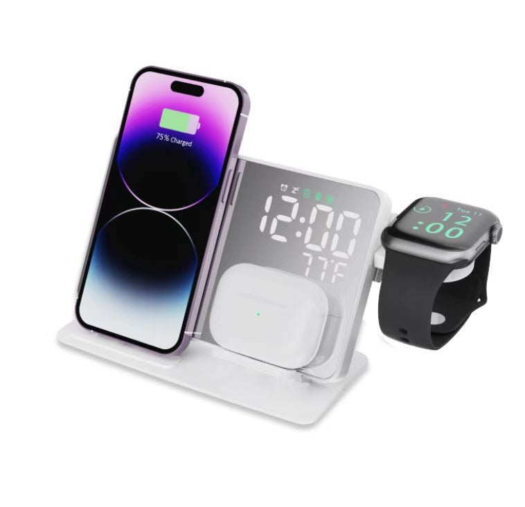 2-in-1 Wireless charging - Time display, Alarm clock, Thermometer - Valueboxeu