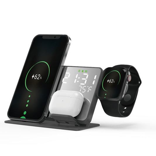 2-in-1 Wireless charging - Time display, Alarm clock, Thermometer - Valueboxeu