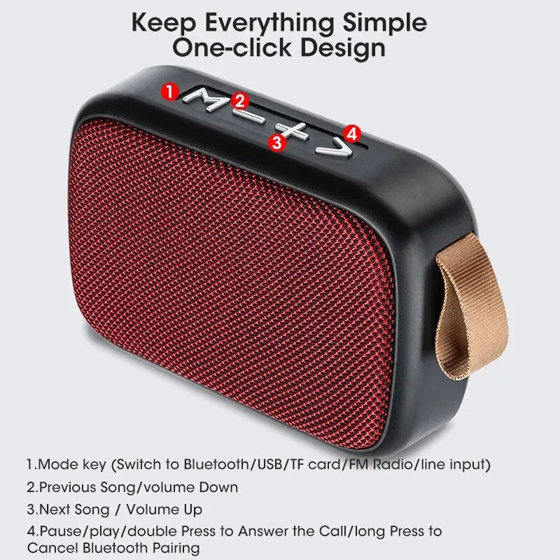 New Wireless Bluetooth Speaker Outdoor Portable Subwoofer Mini Speaker Home Cloth Card Speaker - Valueboxeu